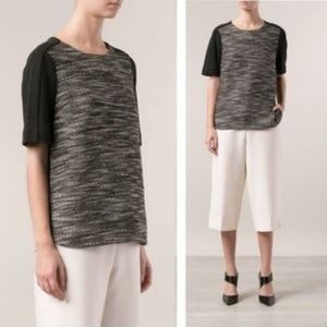 Vince Textured Tweed Stretch Boxy Fit Top